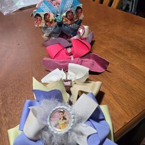 Colorful Character Hair Bows Set